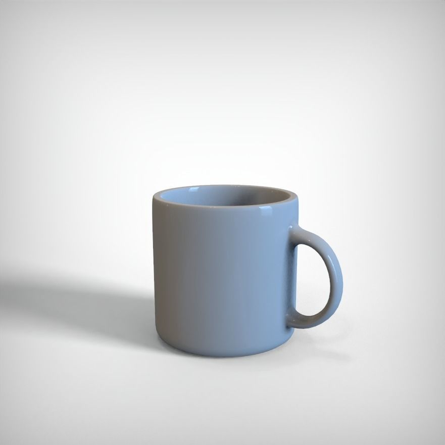 Realistic Mug coffee cup Low-poly 3D model_5