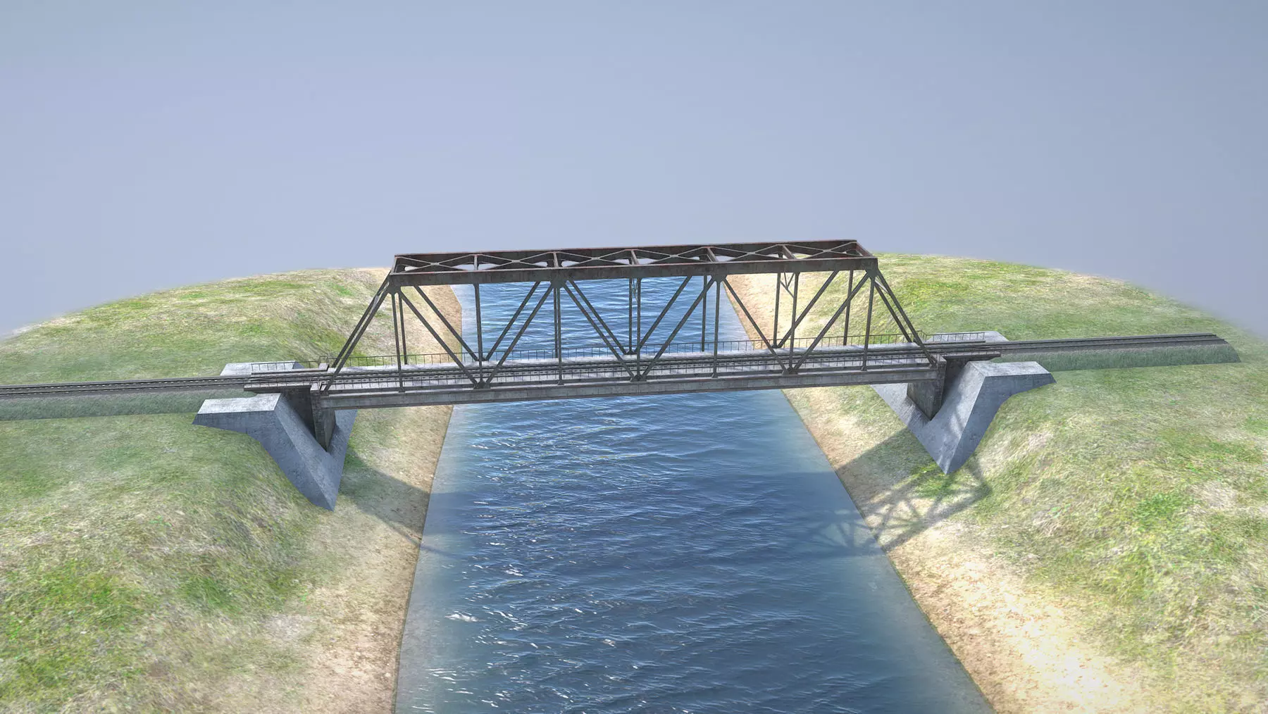 RW Bridge Vologda-II mono ferma Low-poly 3D model_0