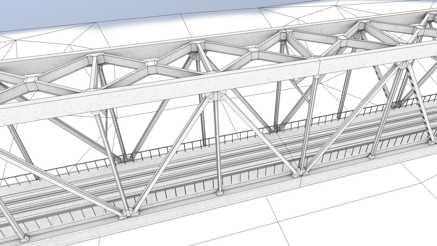RW Bridge Vologda-II mono ferma Low-poly 3D model_15
