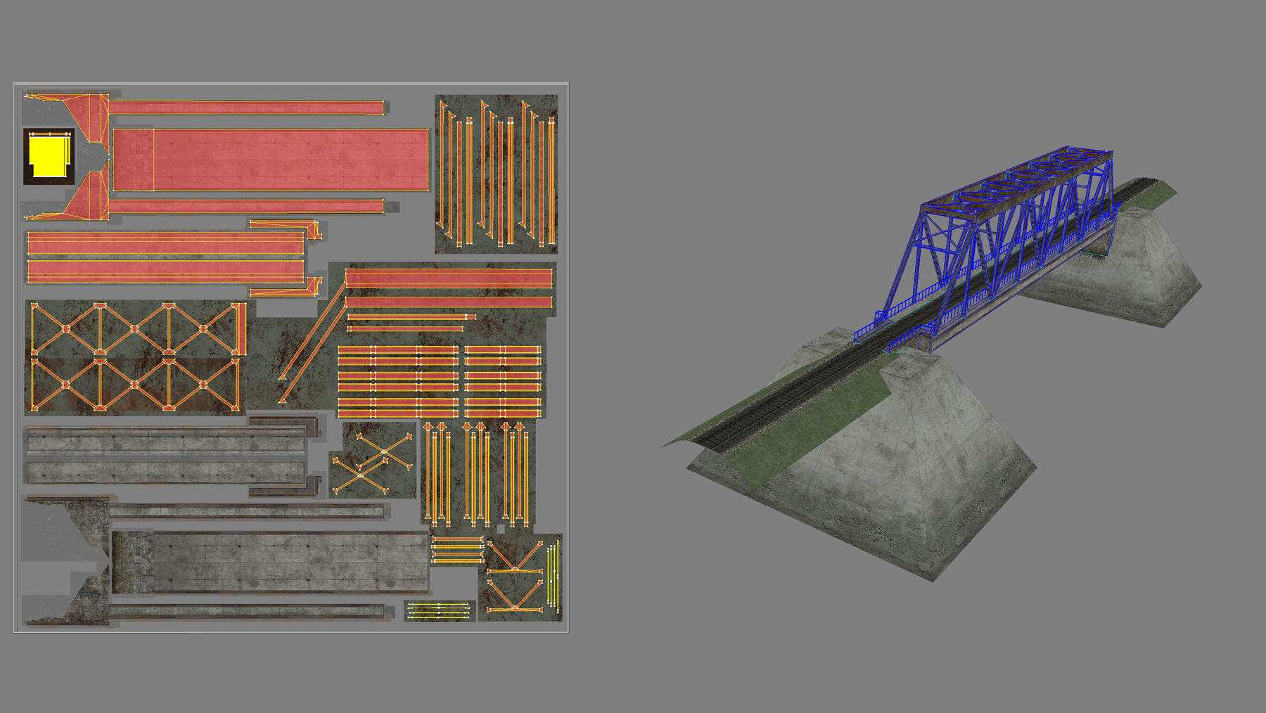 RW Bridge Vologda-II mono ferma Low-poly 3D model_19