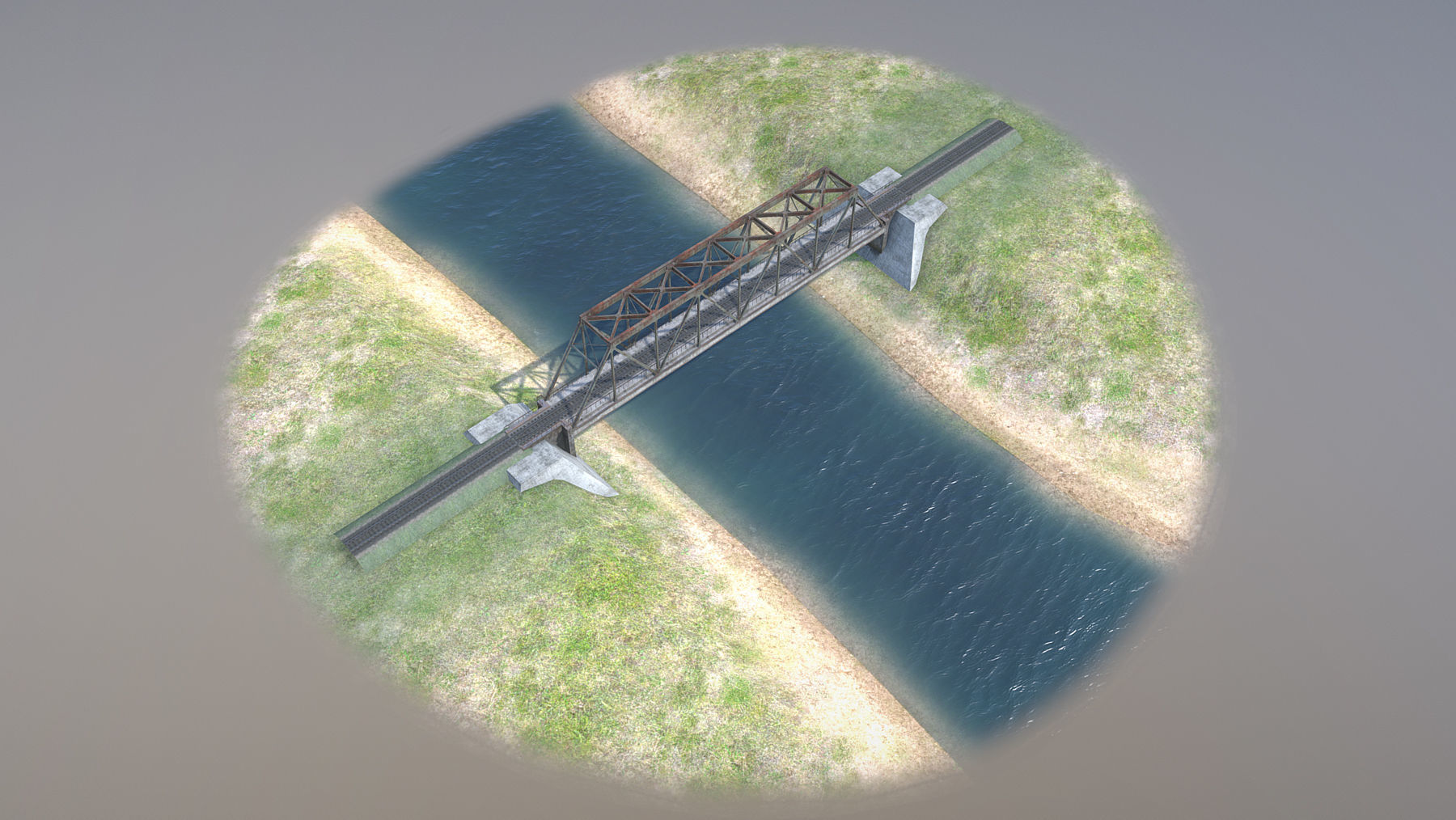 RW Bridge Vologda-II mono ferma Low-poly 3D model_9