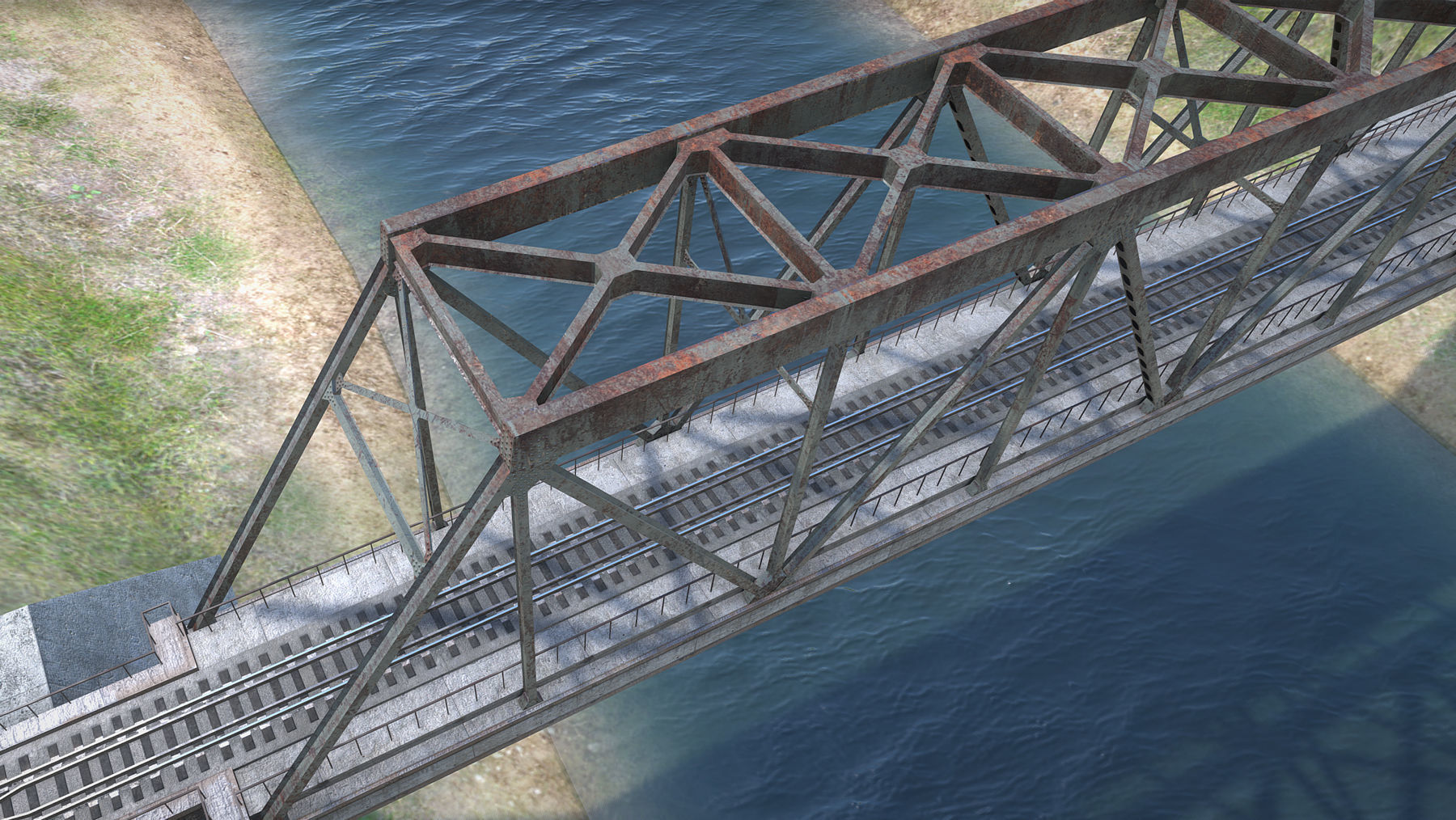 RW Bridge Vologda-II mono ferma Low-poly 3D model_5