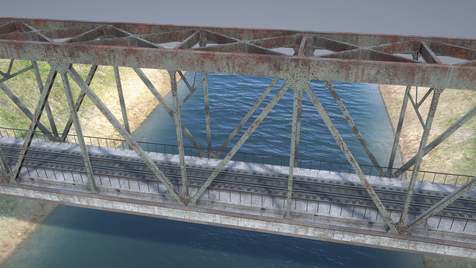 RW Bridge Vologda-II mono ferma Low-poly 3D model_4