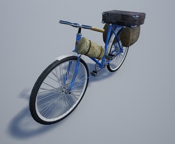 Old Bicycle Low-poly 3D model