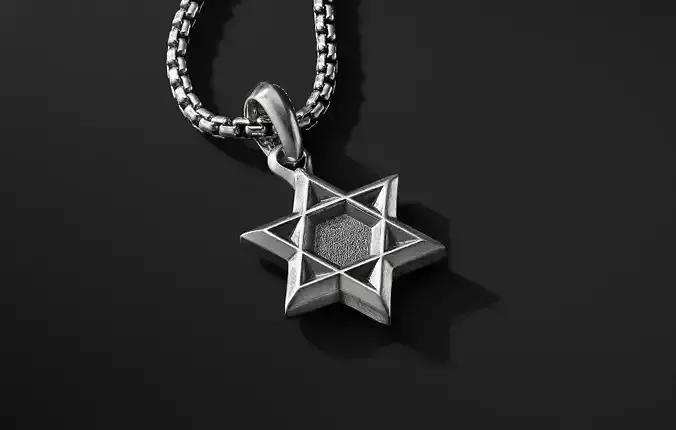 David Yurman Star Of David Amulet 3D print model