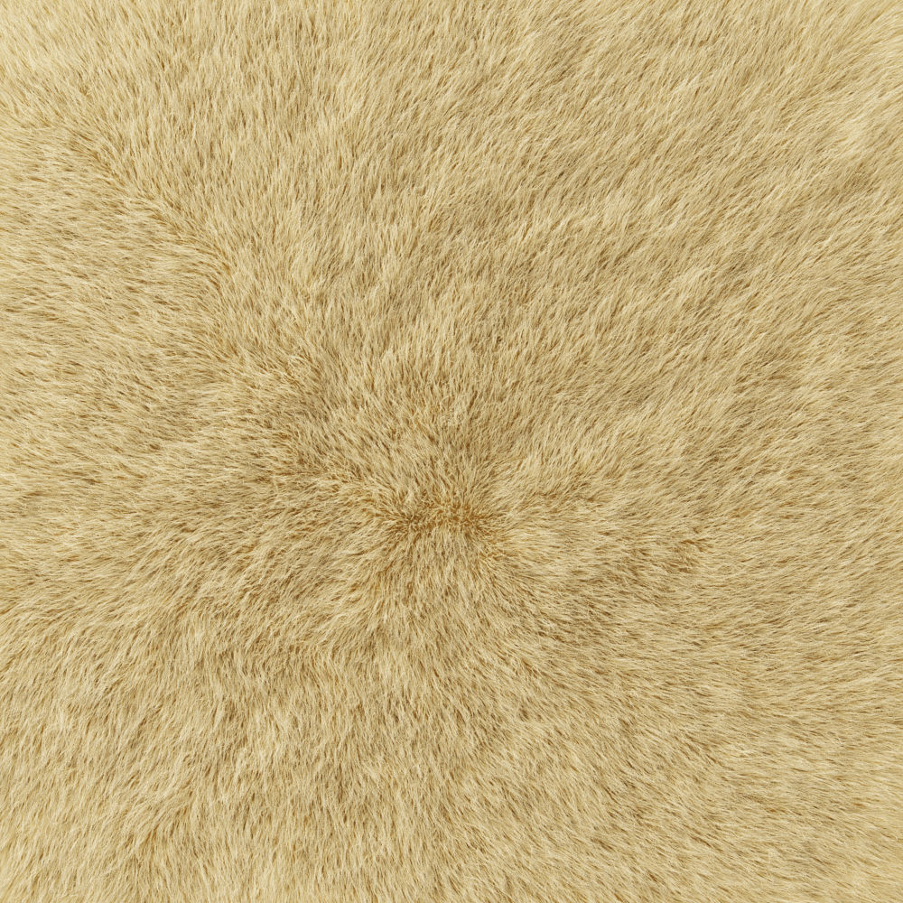 Round rug yellow 3D model_3