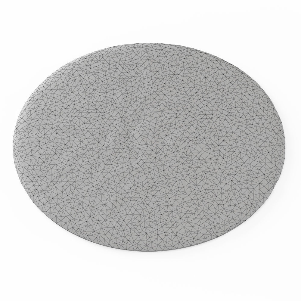 Round rug yellow 3D model_5