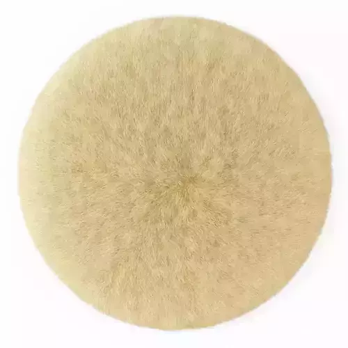 Round rug yellow 3D model