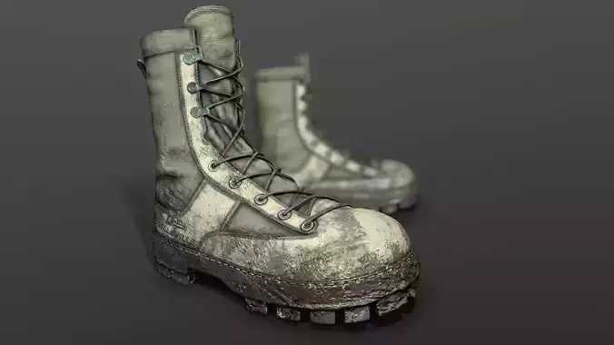 Boot Game ready model pair of military boots