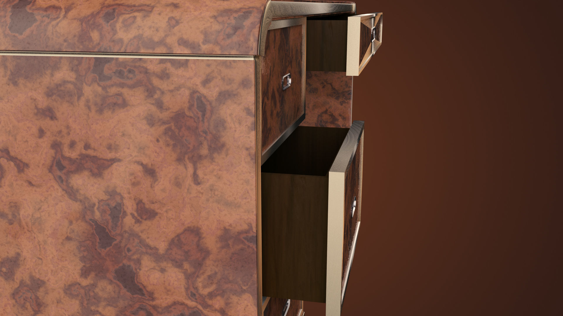 Office Desk Low-poly 3D model_6