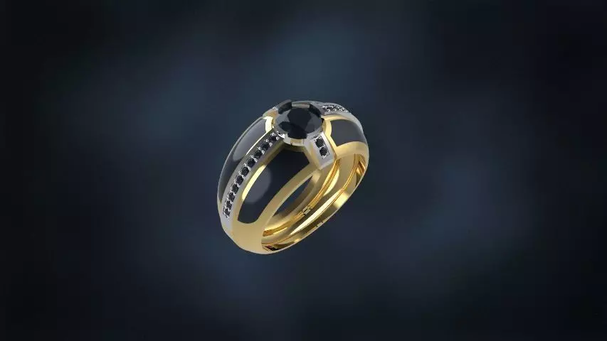 enamel man ring Free 3D print model