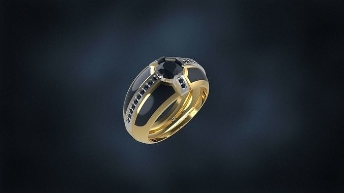 enamel man ring  Free 3D print model