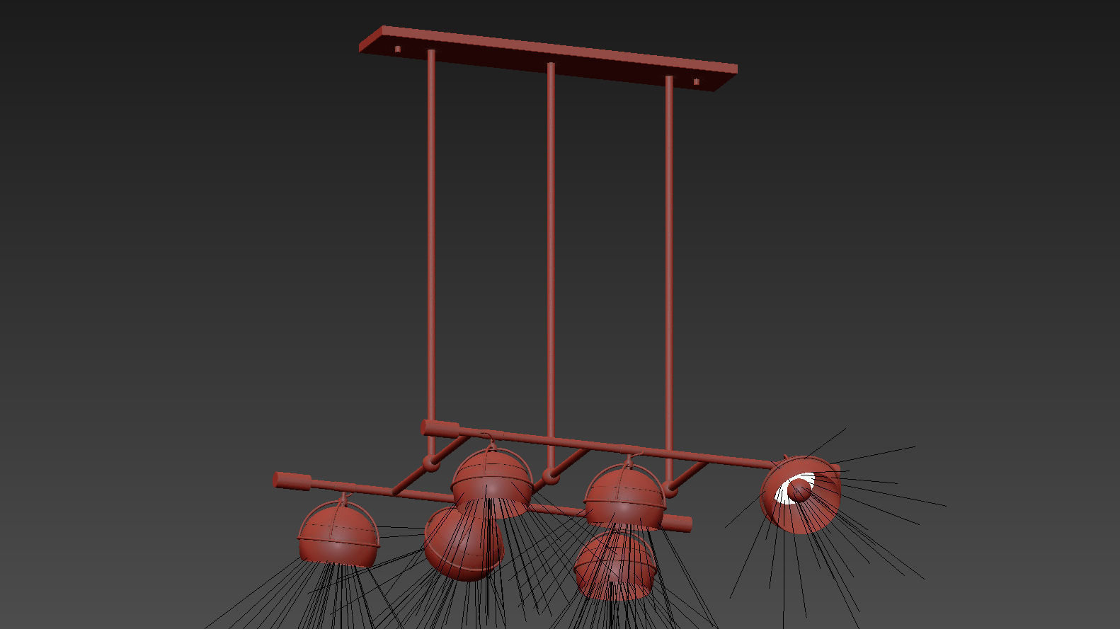 Black Widow II Suspension Lamp From Creativemary 3D model_4