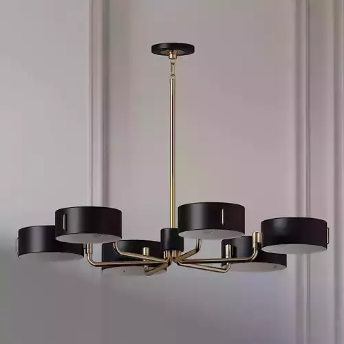Robert Abbey Simon Modern Brass Chandelier