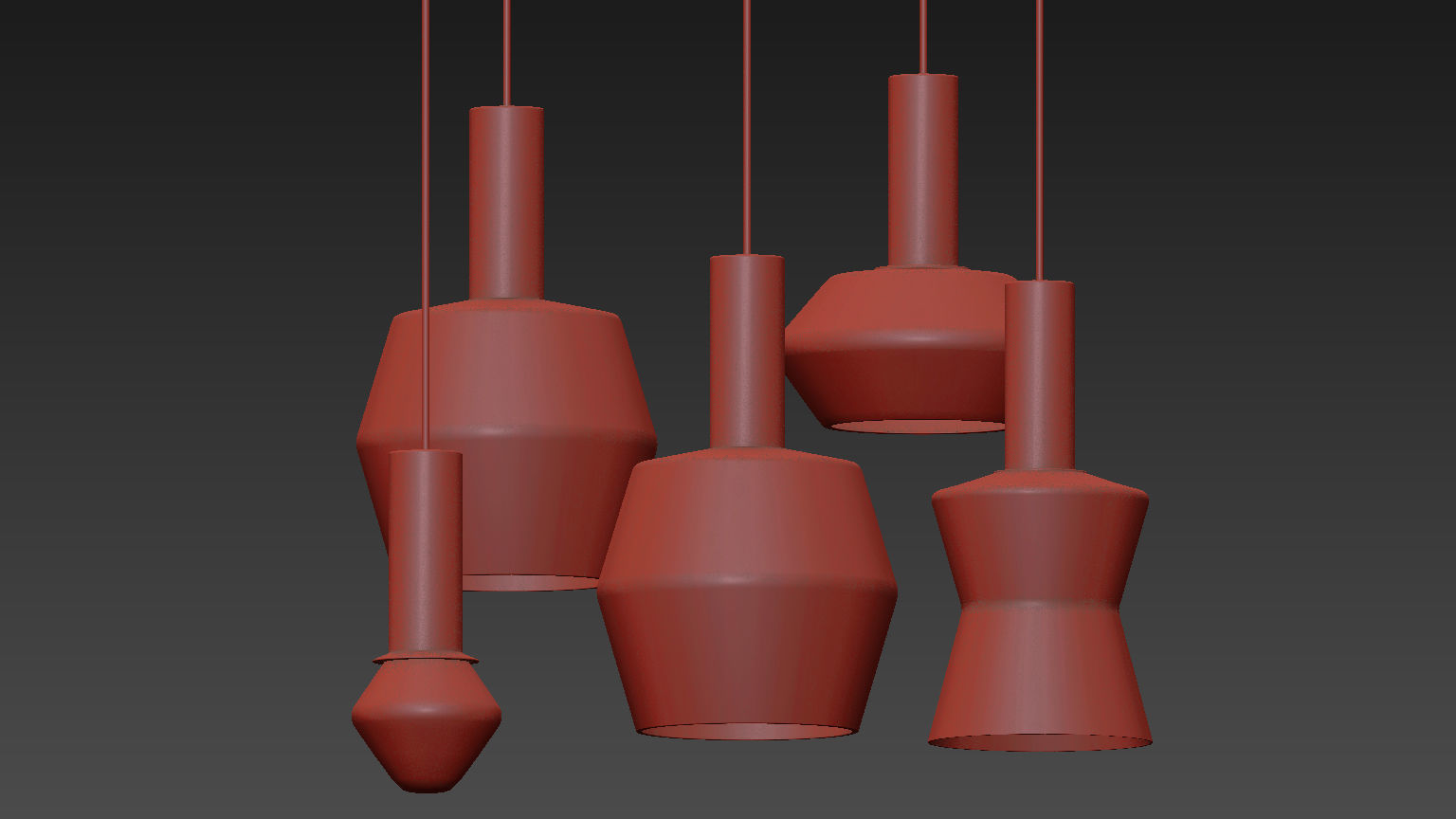 Wirkkala Pendant Lights 3D model_5