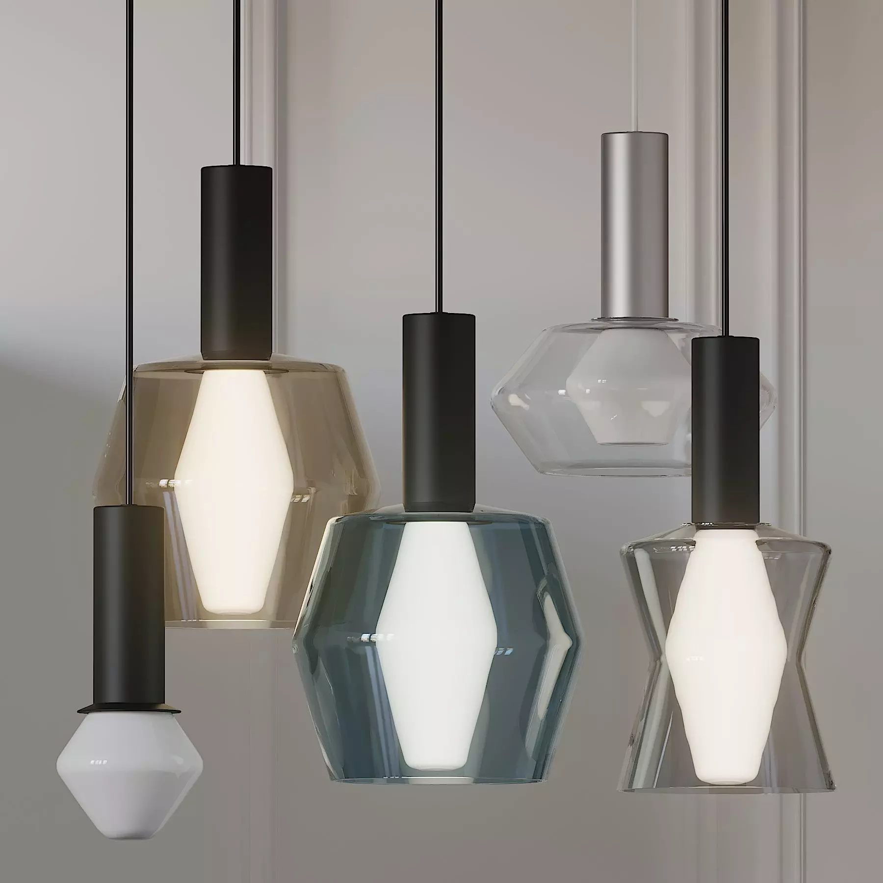 Wirkkala Pendant Lights 3D model_0