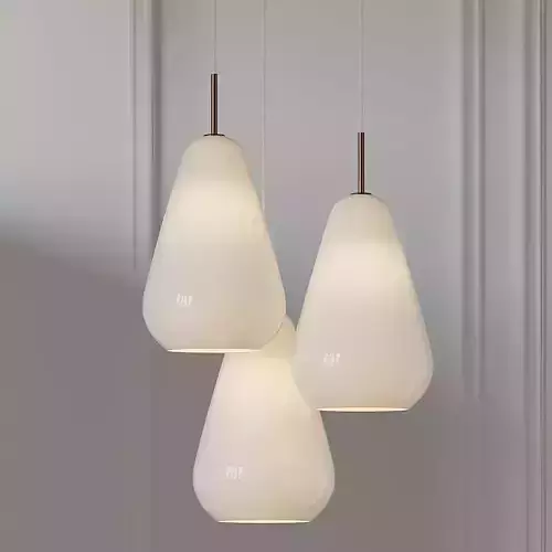 Anoli 3 Opal Pendant Light