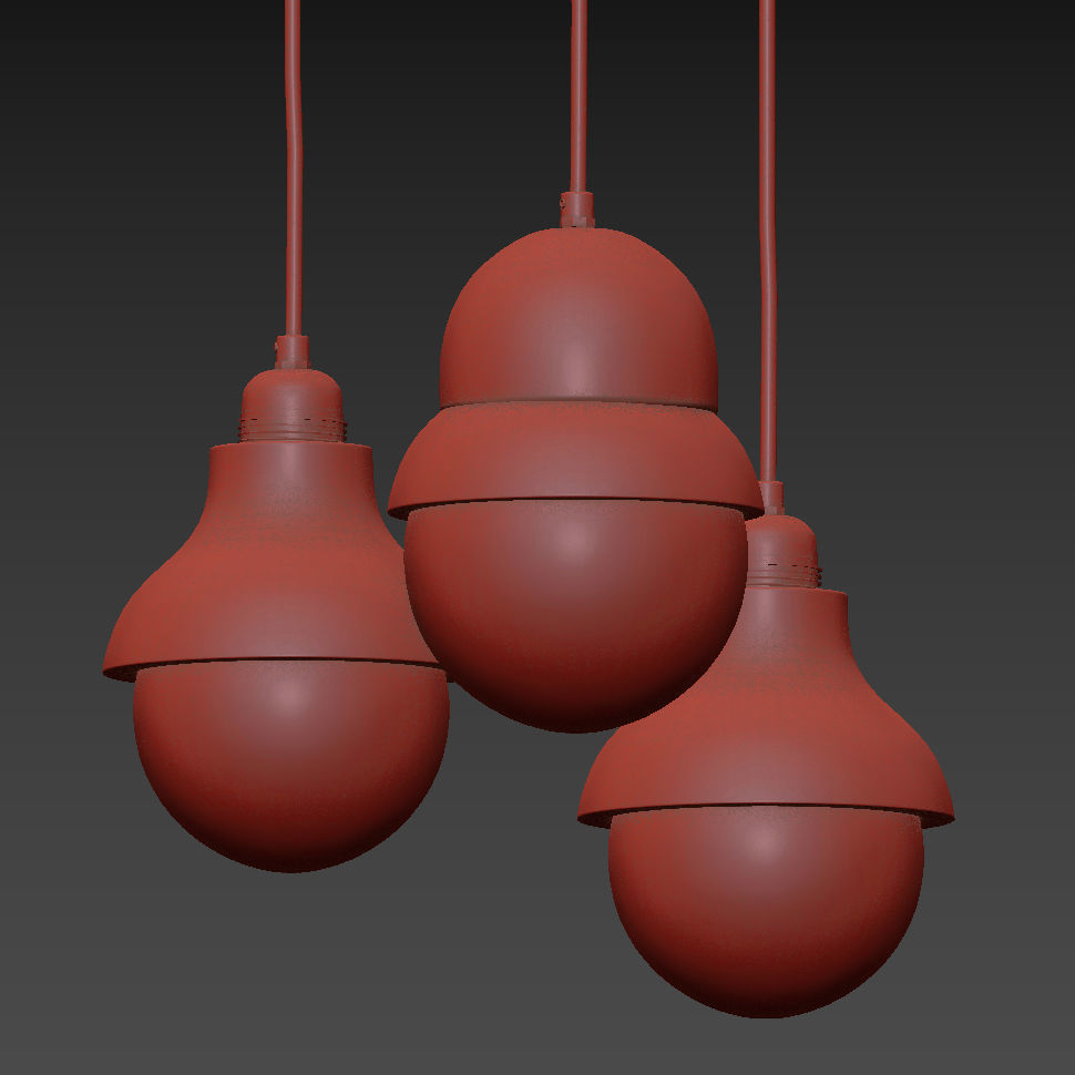 Maayan - Pendant Lightweight Concrete Lamp 3D model_3