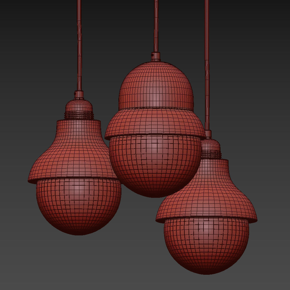 Maayan - Pendant Lightweight Concrete Lamp 3D model_4