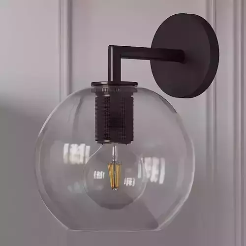 Utilitaire Globe Shade Single Sconce 3 Type Materials