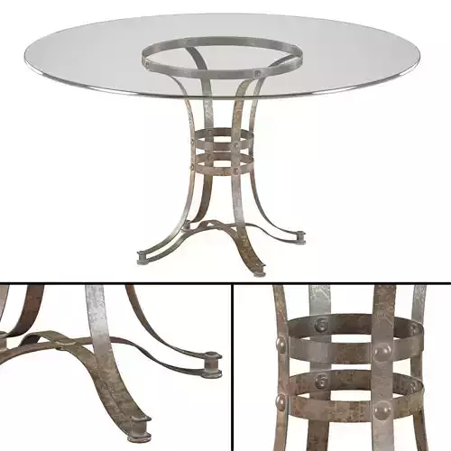 Tempe Round Metal Dining Table 3D model