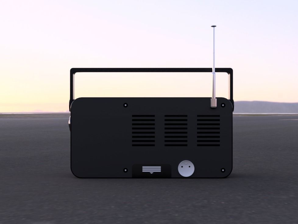 Free Retro Radio Low-poly 3D model_5