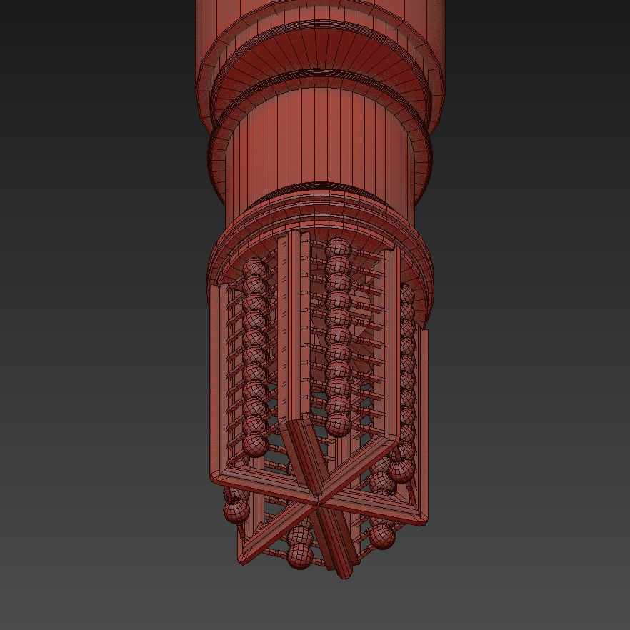 Glass Globe Mobile Pendant 3D model_2