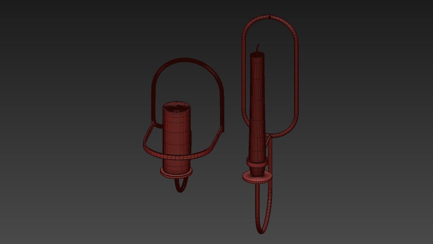 HAY LUP WALL - BRASS 3D model_1