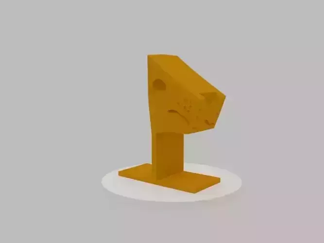 Abstract 3d model lion