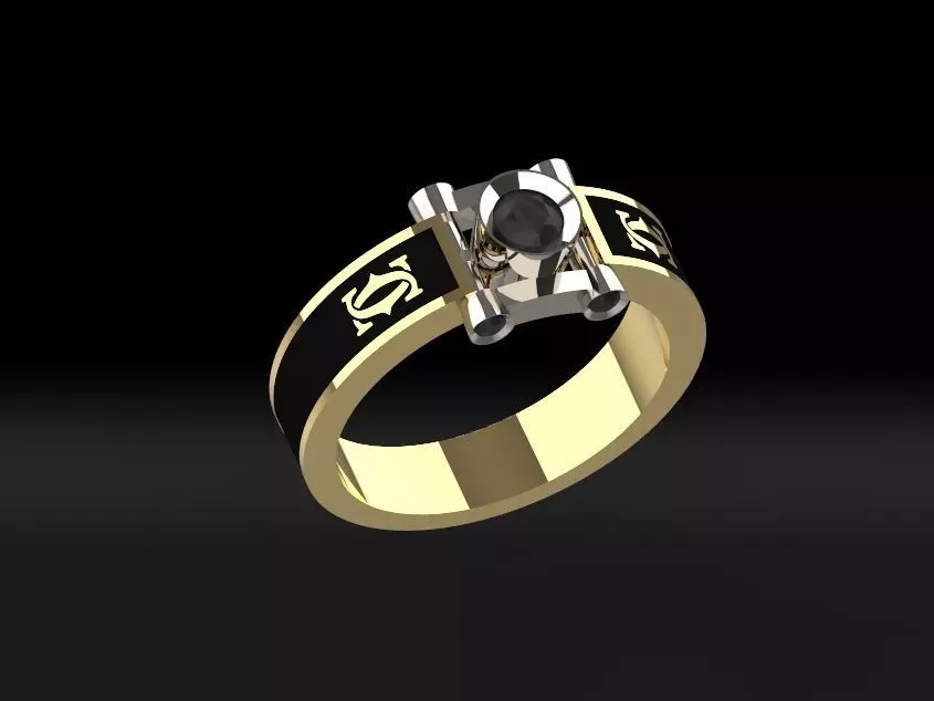 enamel man ring Free 3D print model