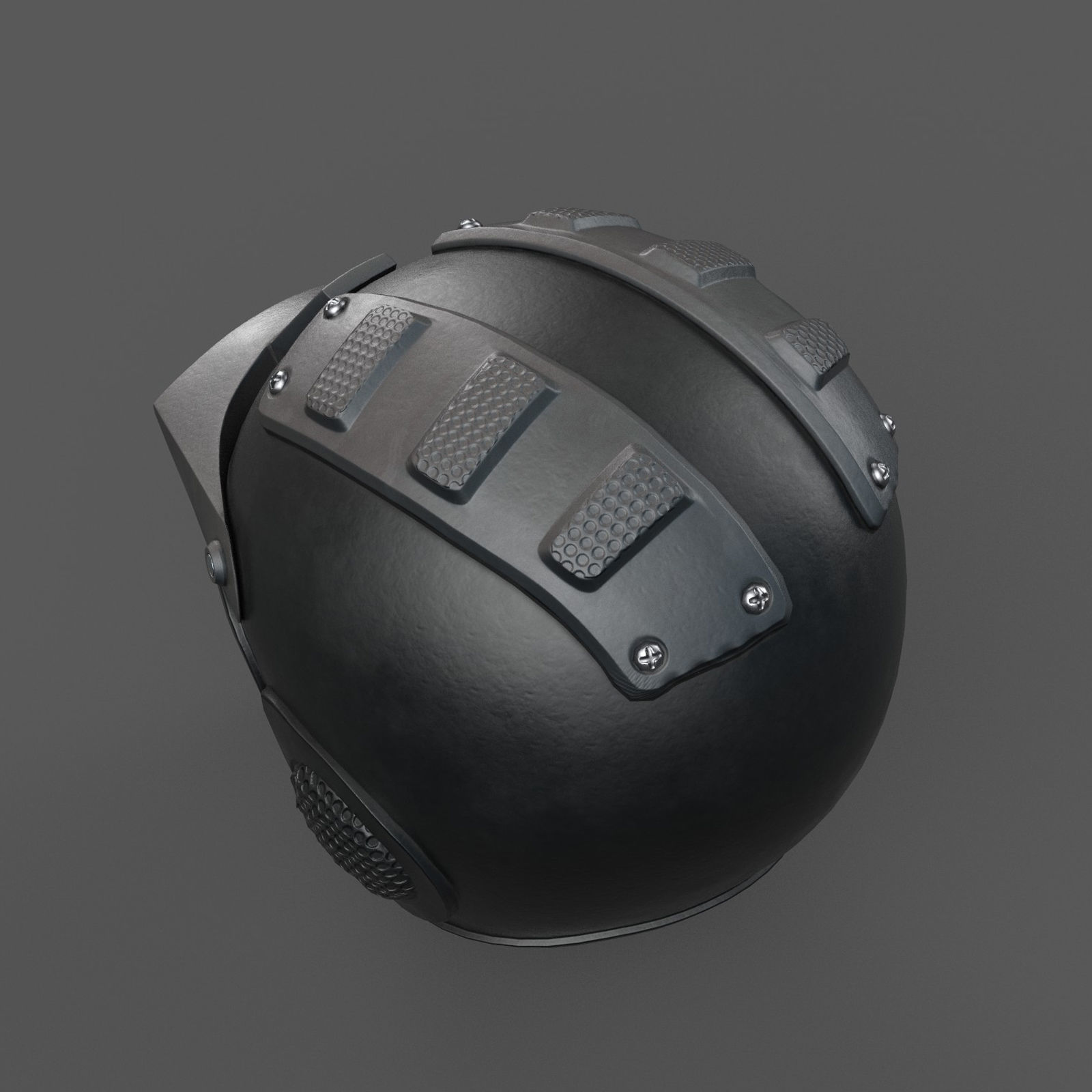 Helmet combat military Scifi 3d model gas mask  Low-poly 3D model_8