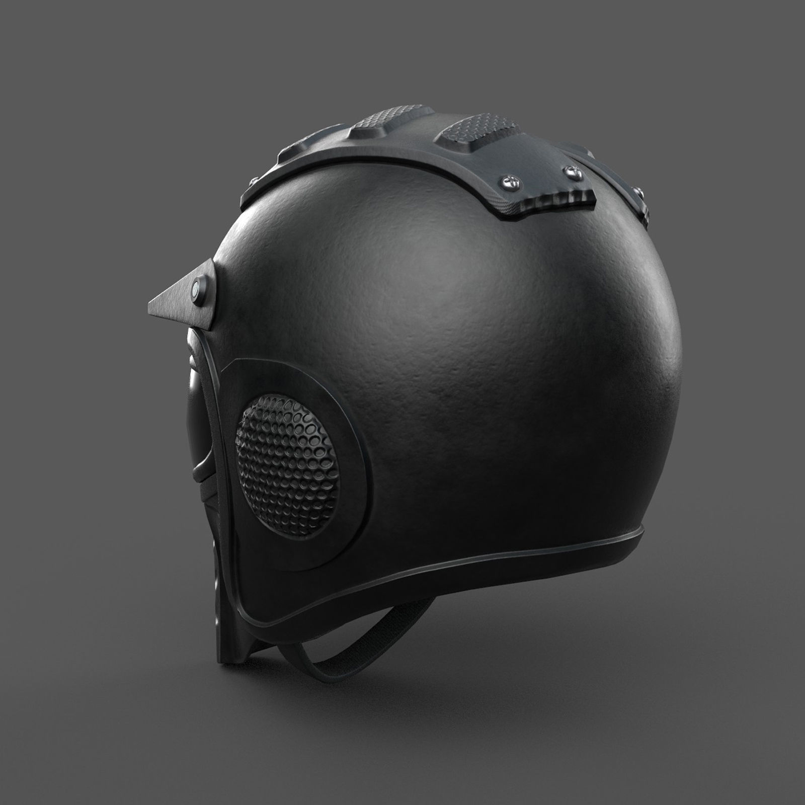 Helmet combat military Scifi 3d model gas mask  Low-poly 3D model_5