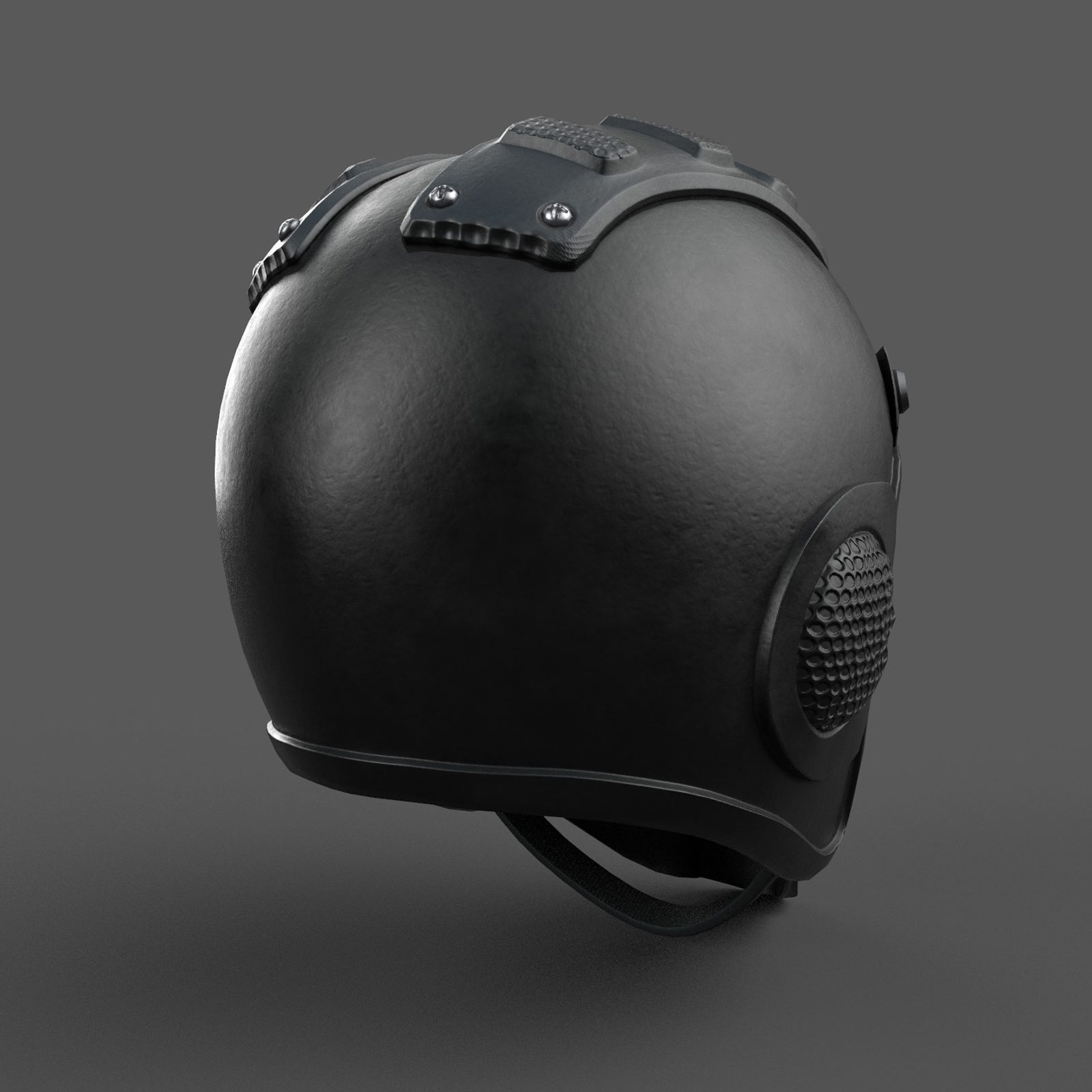 Helmet combat military Scifi 3d model gas mask  Low-poly 3D model_4