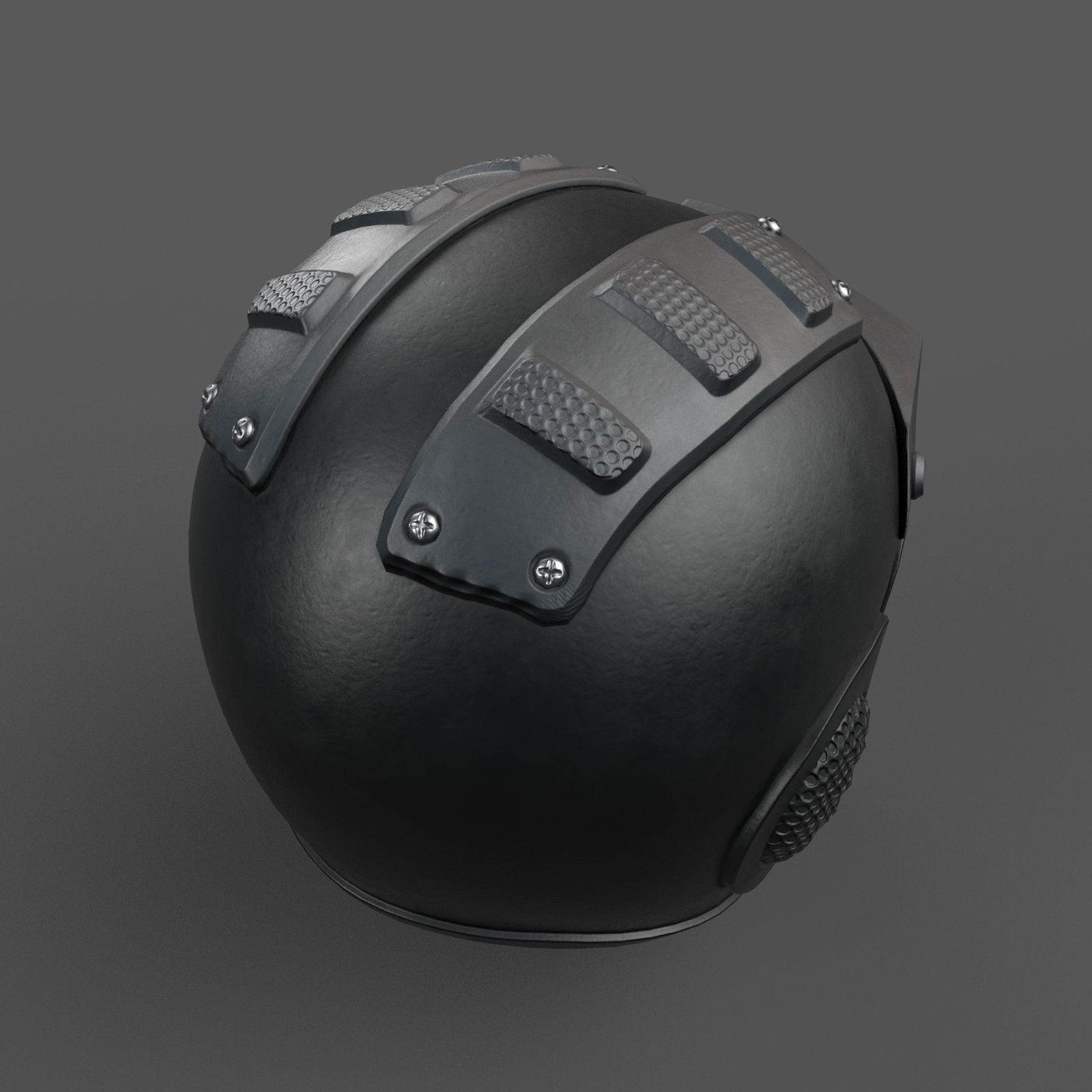 Helmet combat military Scifi 3d model gas mask  Low-poly 3D model_7