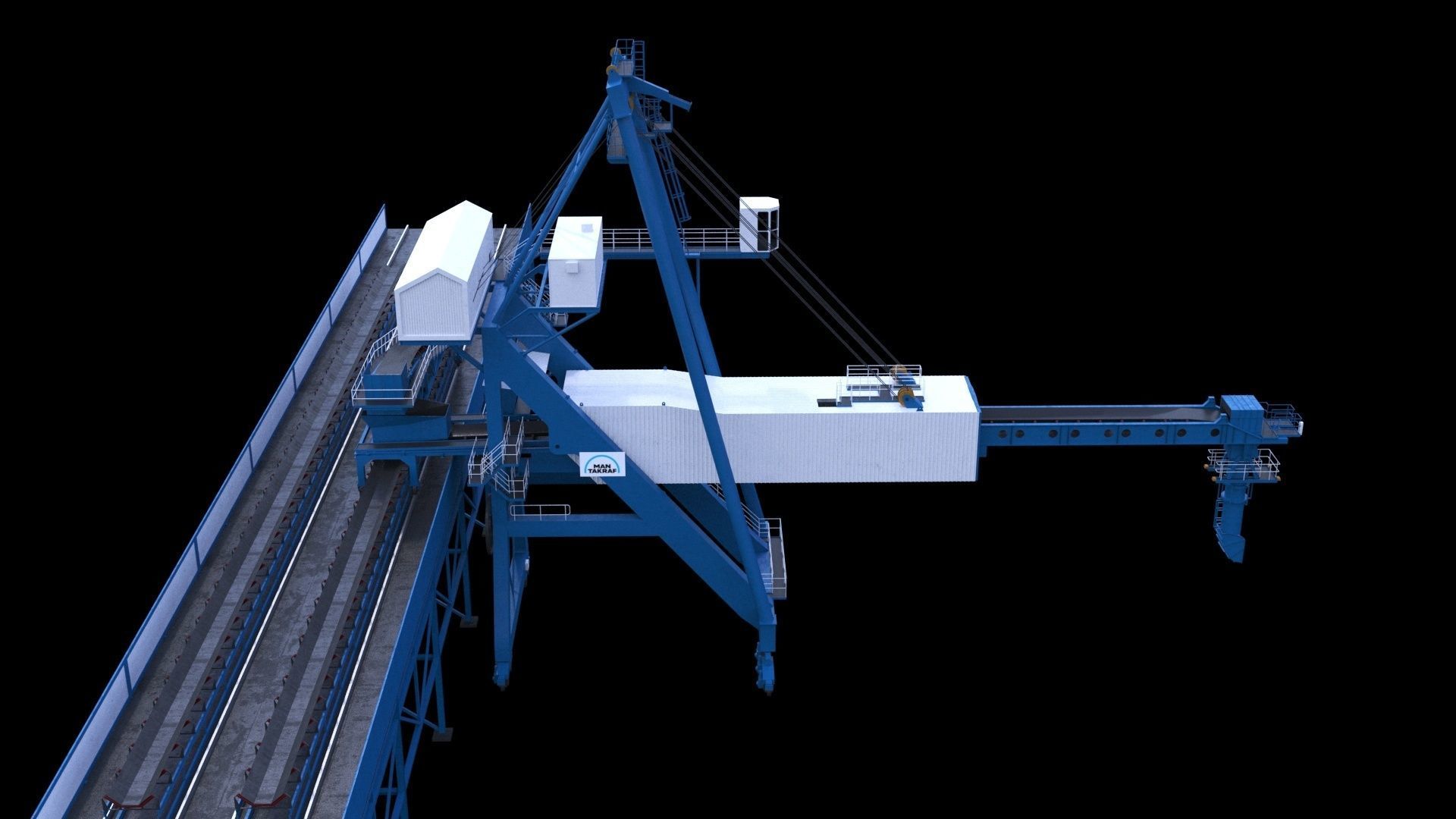 Ship loader for coal 3D model_9