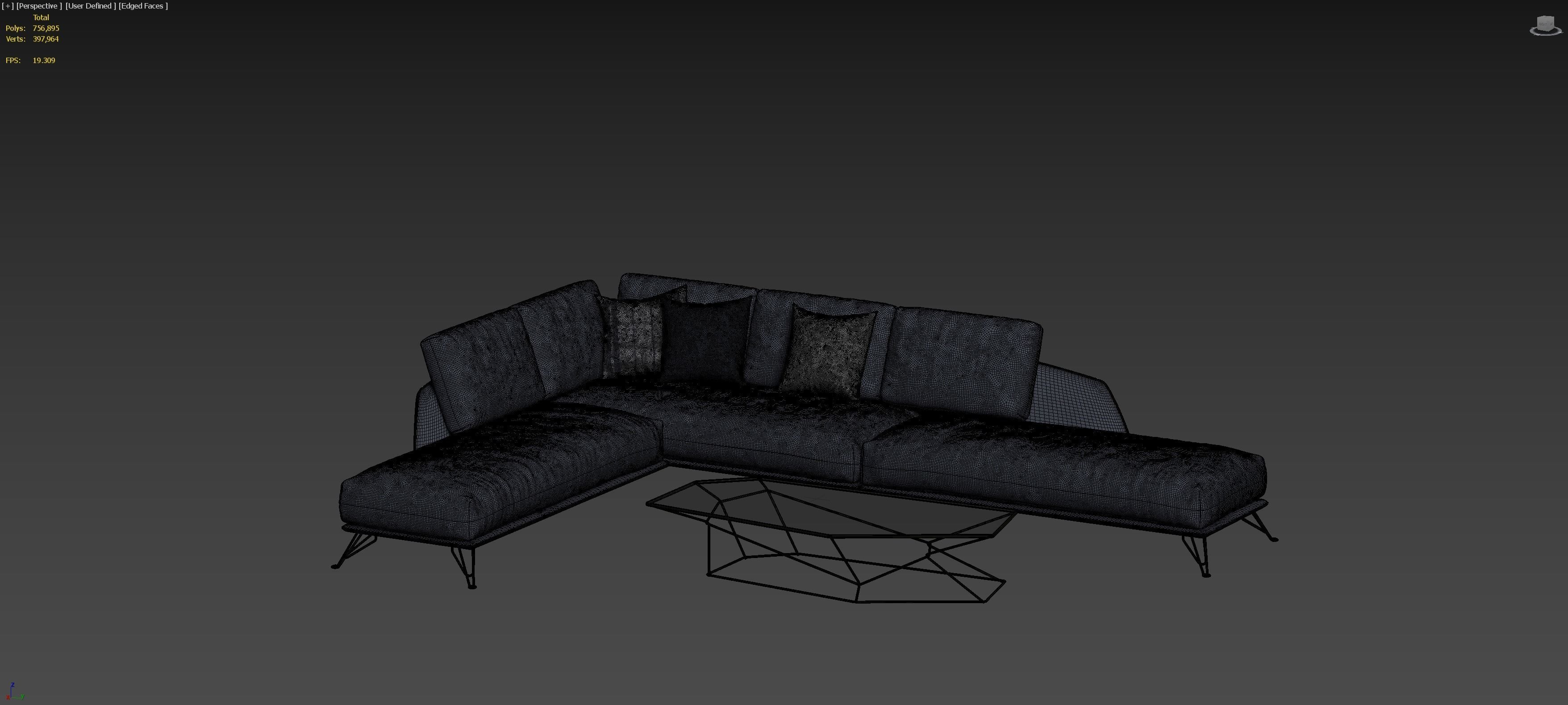 ARKETIPO MORRISON A SOFA WITH CHAISE 3D model_3