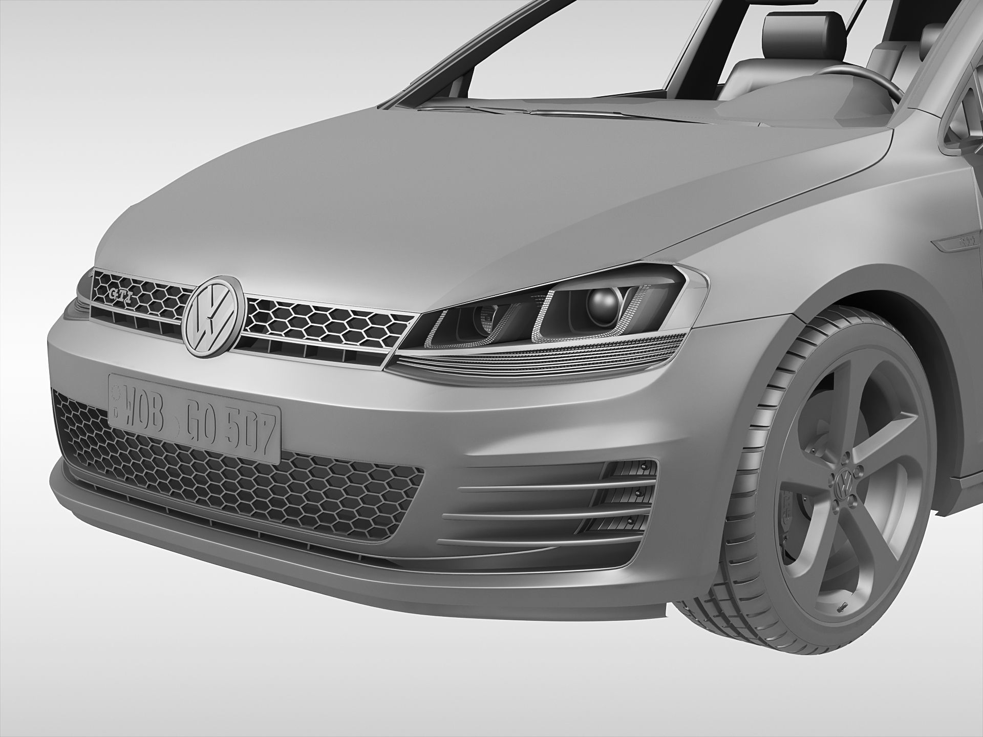Volkswagen Golf GTI 2013 - 2017 3D model_9