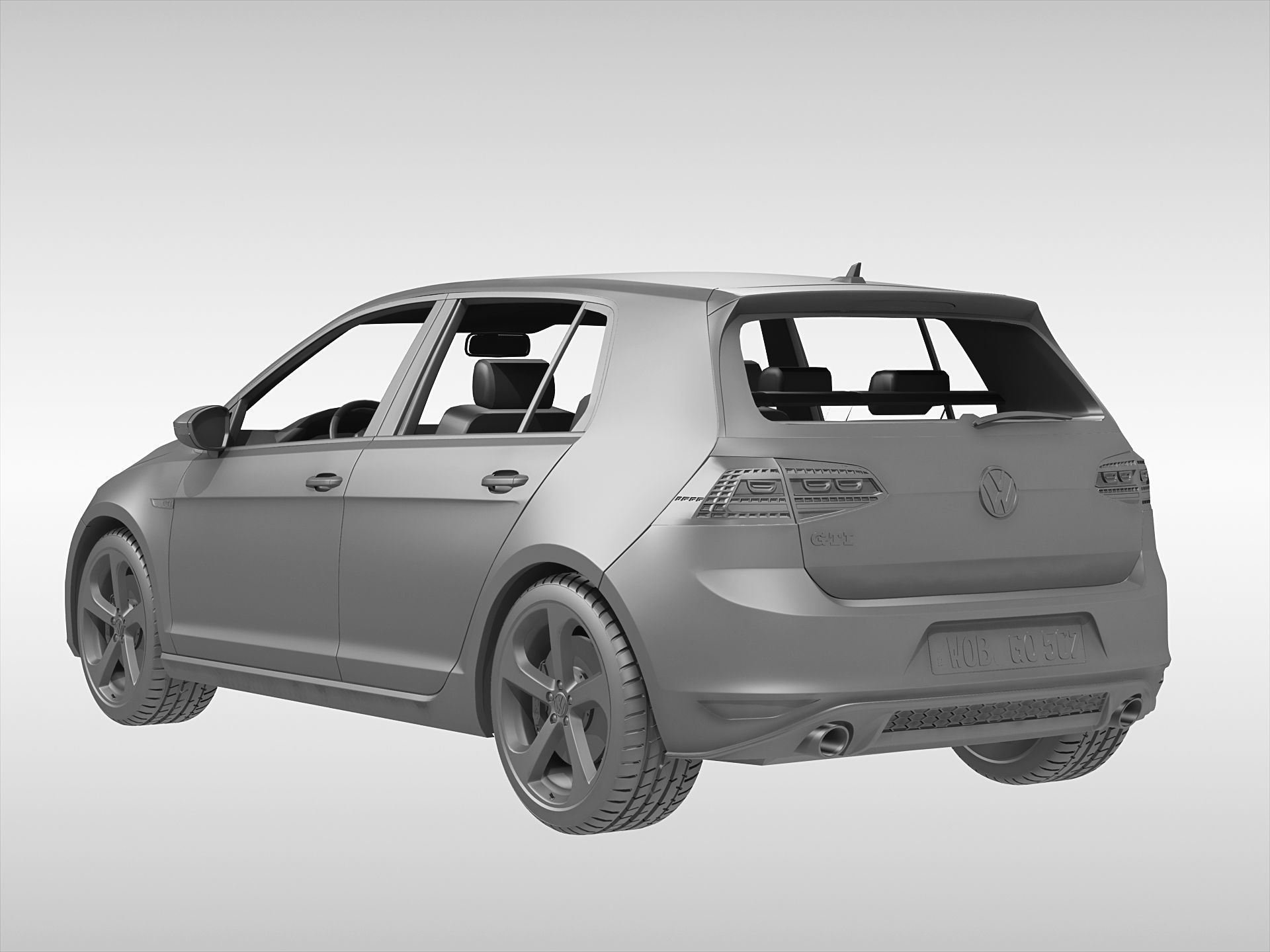 Volkswagen Golf GTI 2013 - 2017 3D model_7