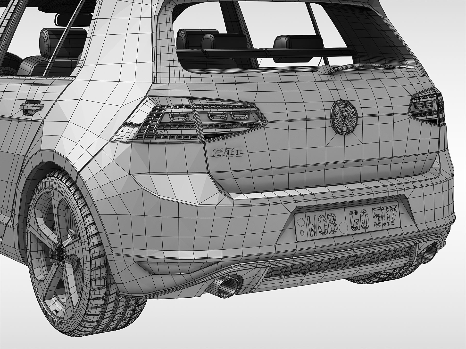 Volkswagen Golf GTI 2013 - 2017 3D model_15