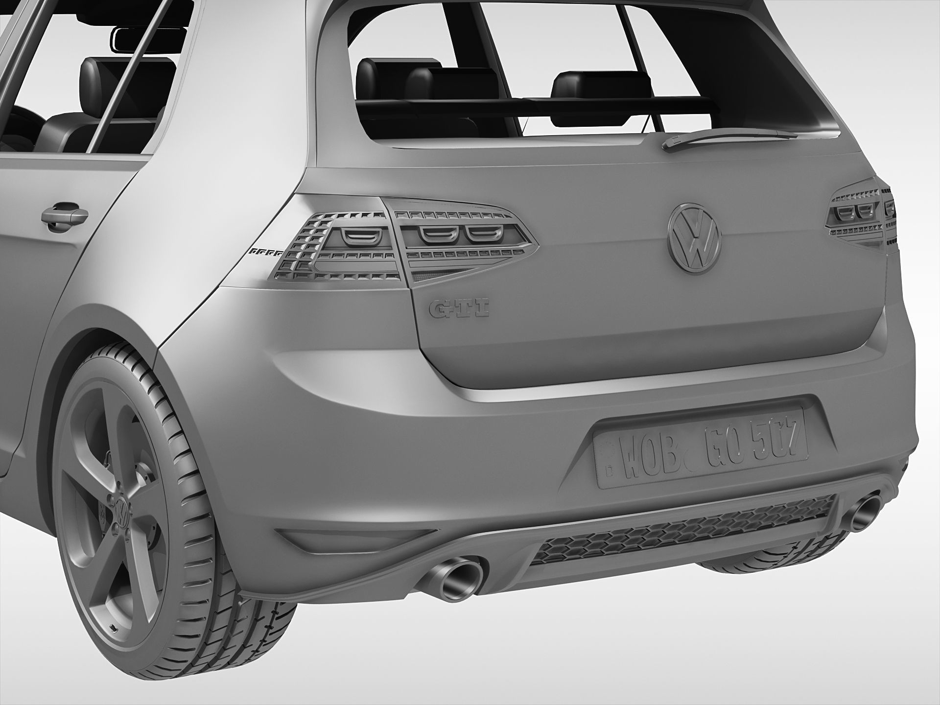 Volkswagen Golf GTI 2013 - 2017 3D model_10