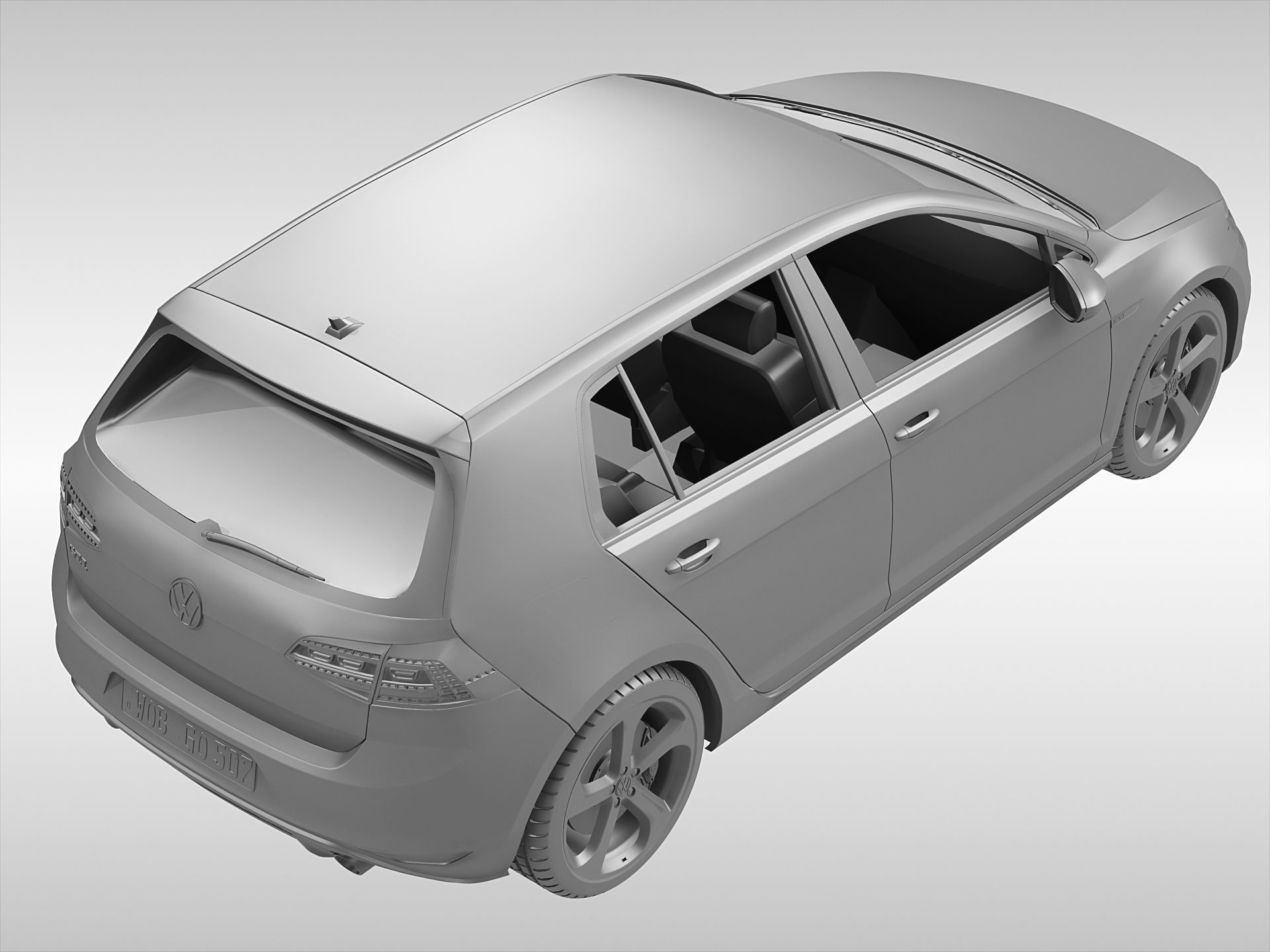 Volkswagen Golf GTI 2013 - 2017 3D model_8