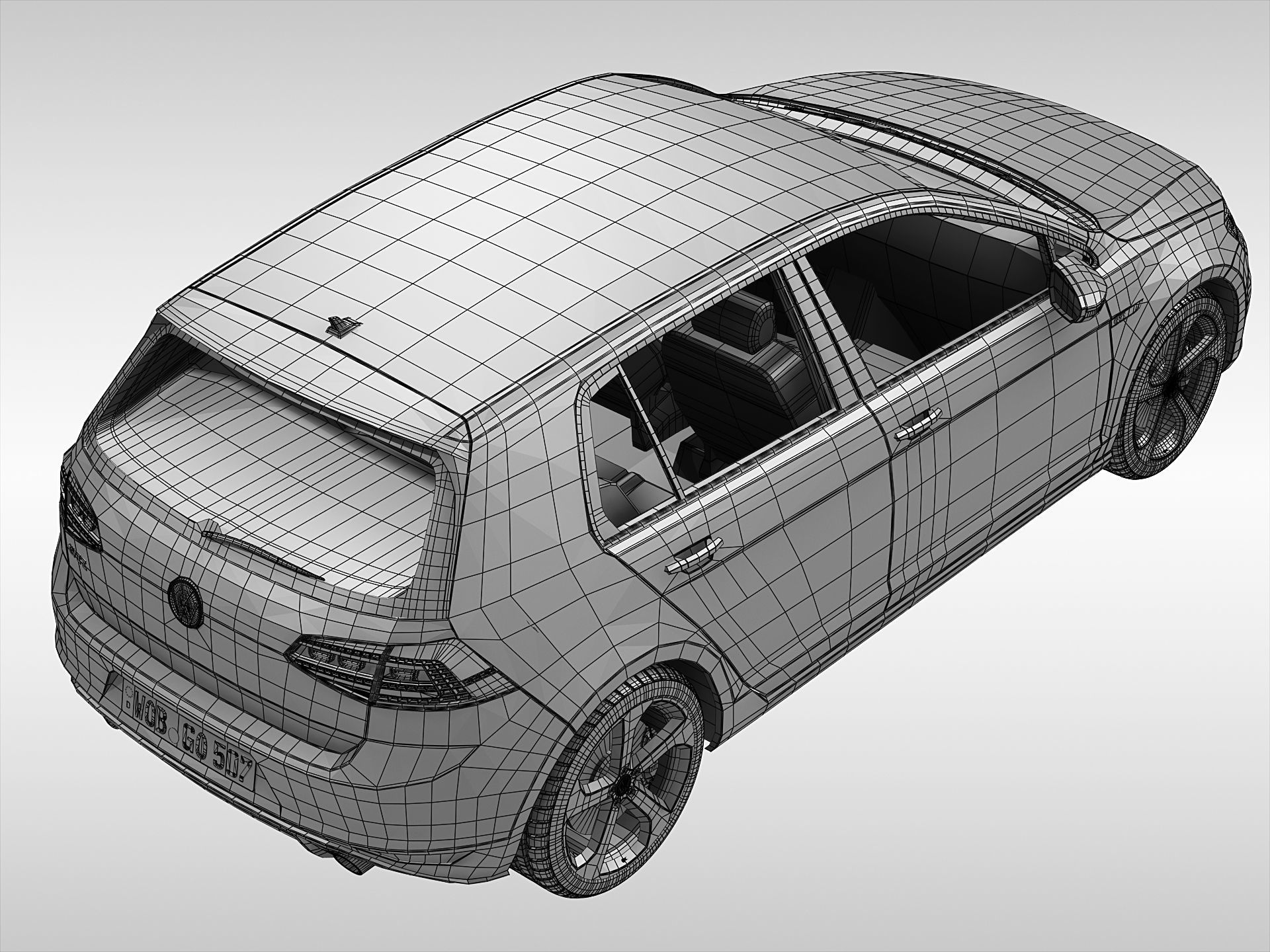 Volkswagen Golf GTI 2013 - 2017 3D model_13