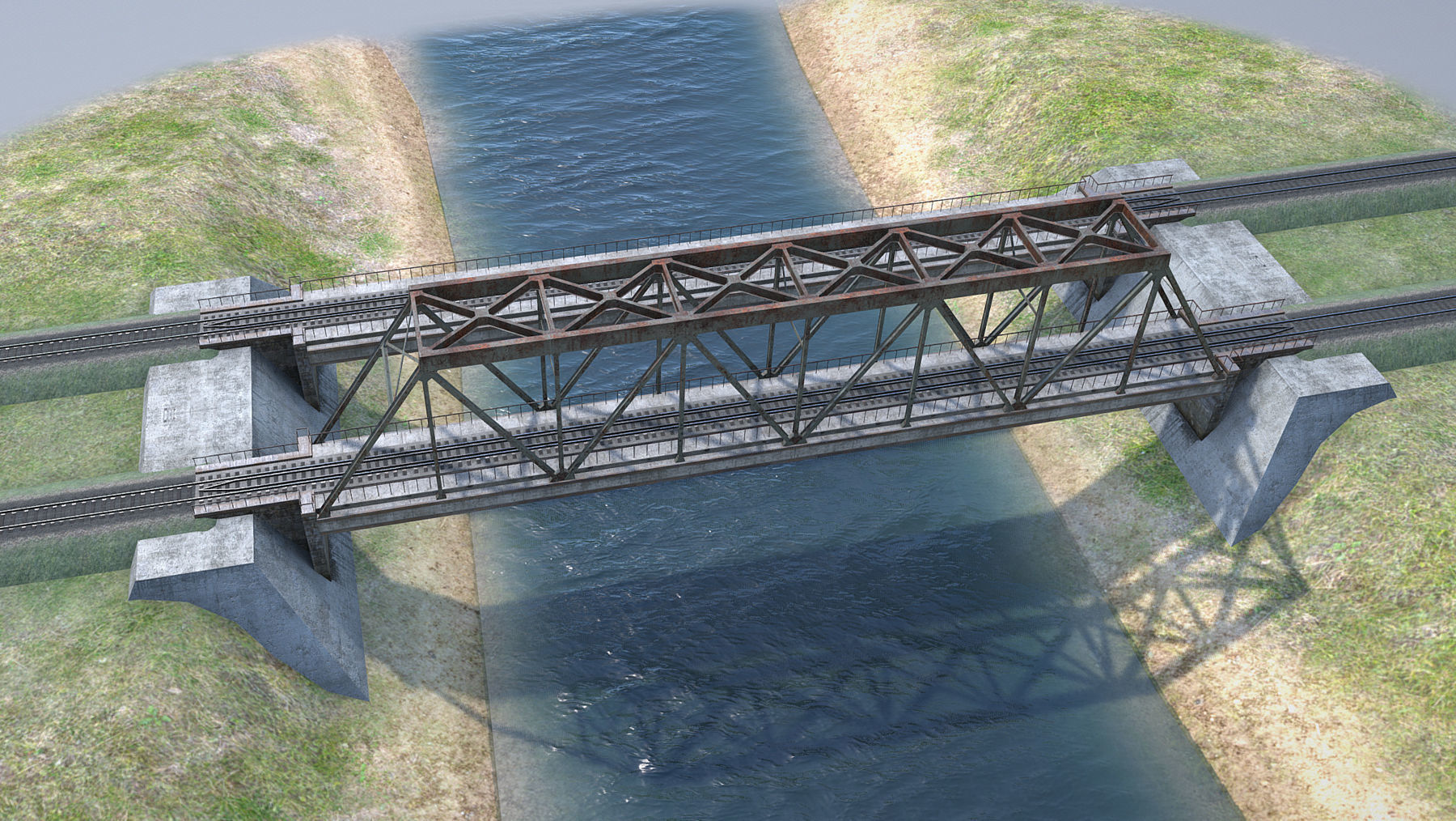 RW Bridge Vologda-II Low-poly 3D model_3