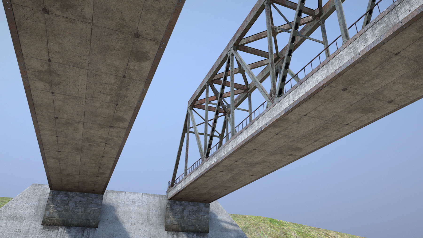 RW Bridge Vologda-II Low-poly 3D model_10