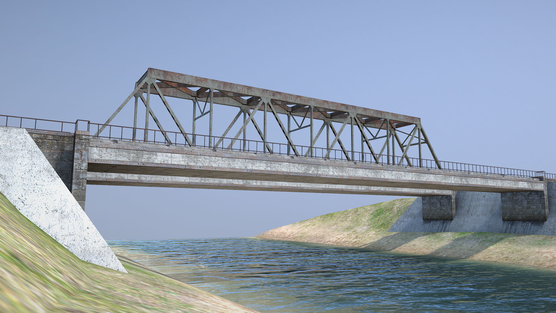 RW Bridge Vologda-II Low-poly 3D model_9