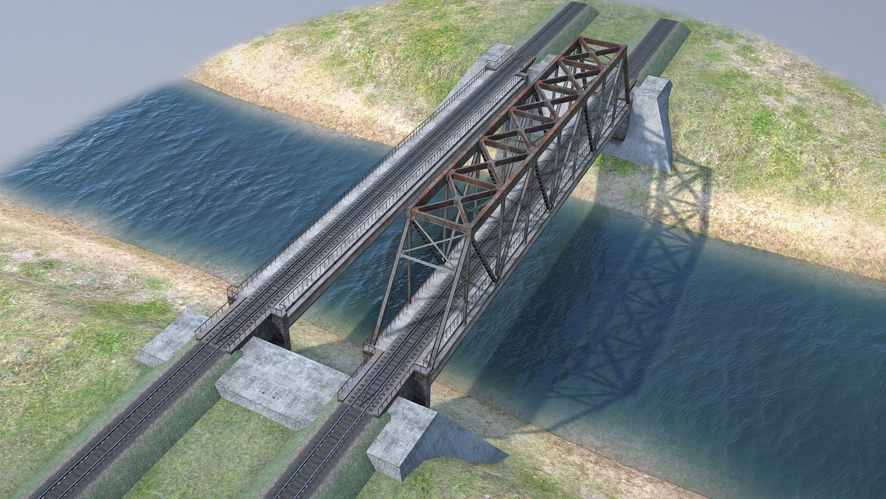 RW Bridge Vologda-II Low-poly 3D model_2