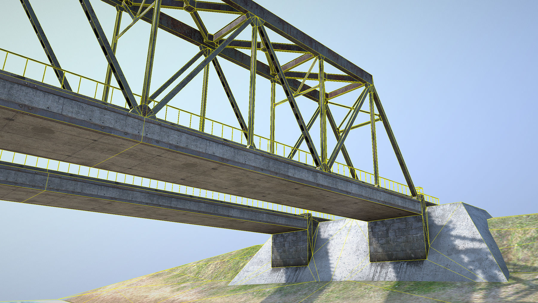 RW Bridge Vologda-II Low-poly 3D model_14