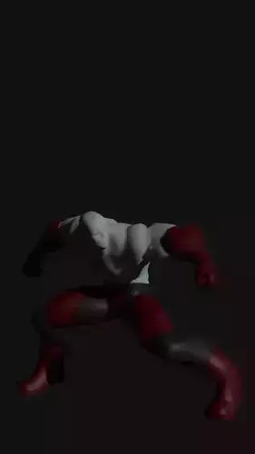 Prisoner-001-Male-Rigged humanoid Low-poly 3D model
