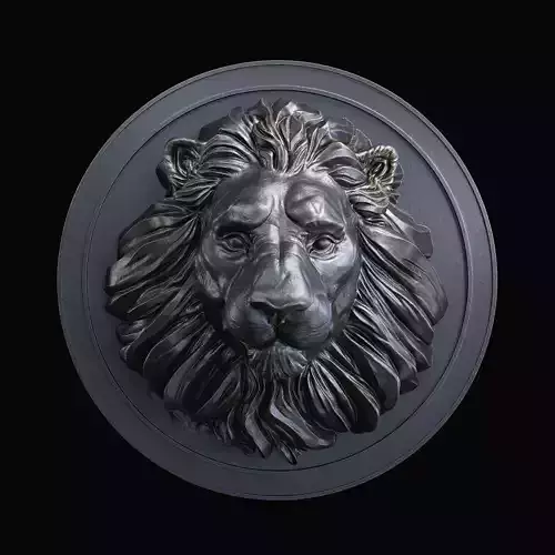Lion Head Pendant STL 3D print model