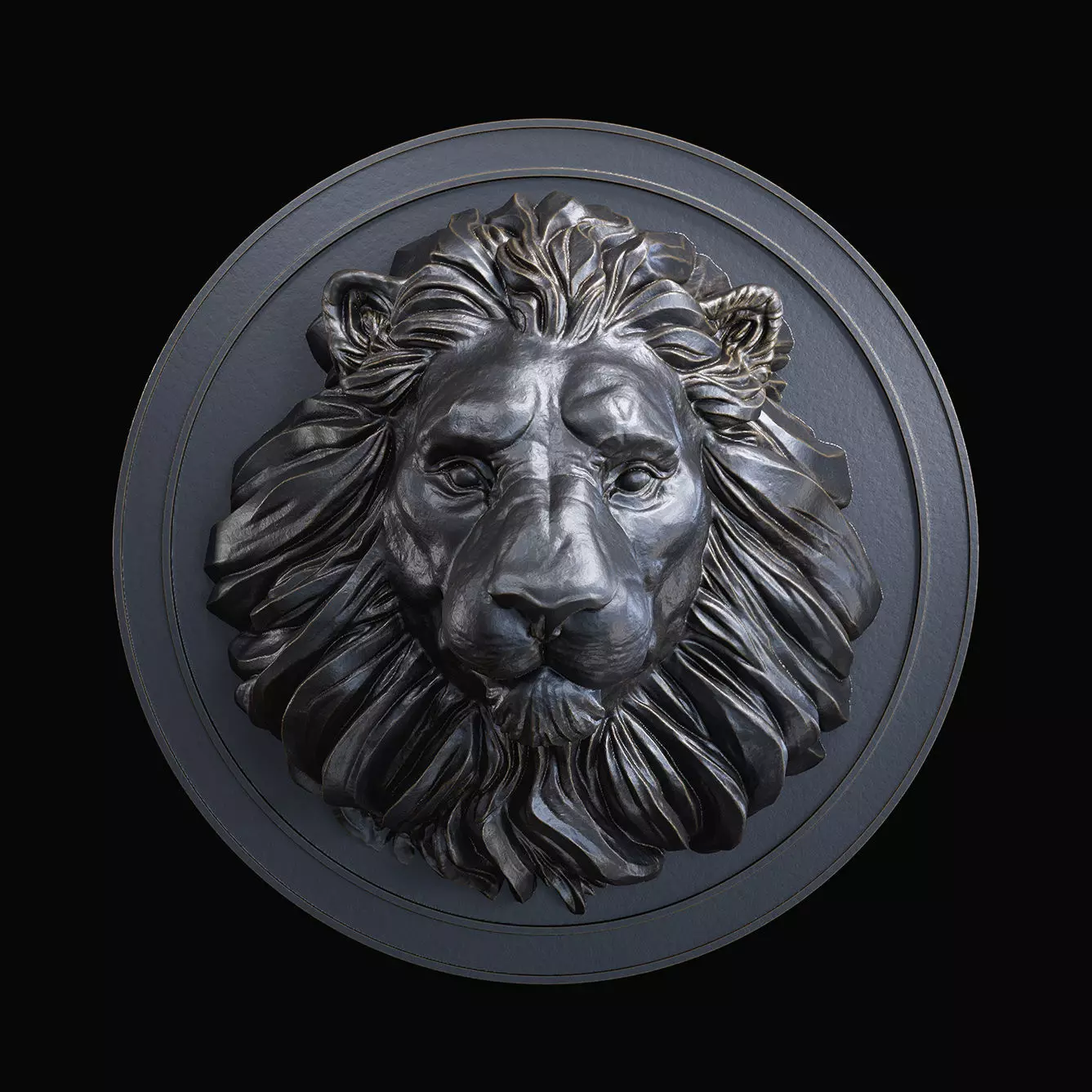 Lion Head Pendant STL 3D print model_0